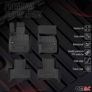 Alfa Romeo Stelvio Floor Mats - Omac - Proline Premium TPE - Black 